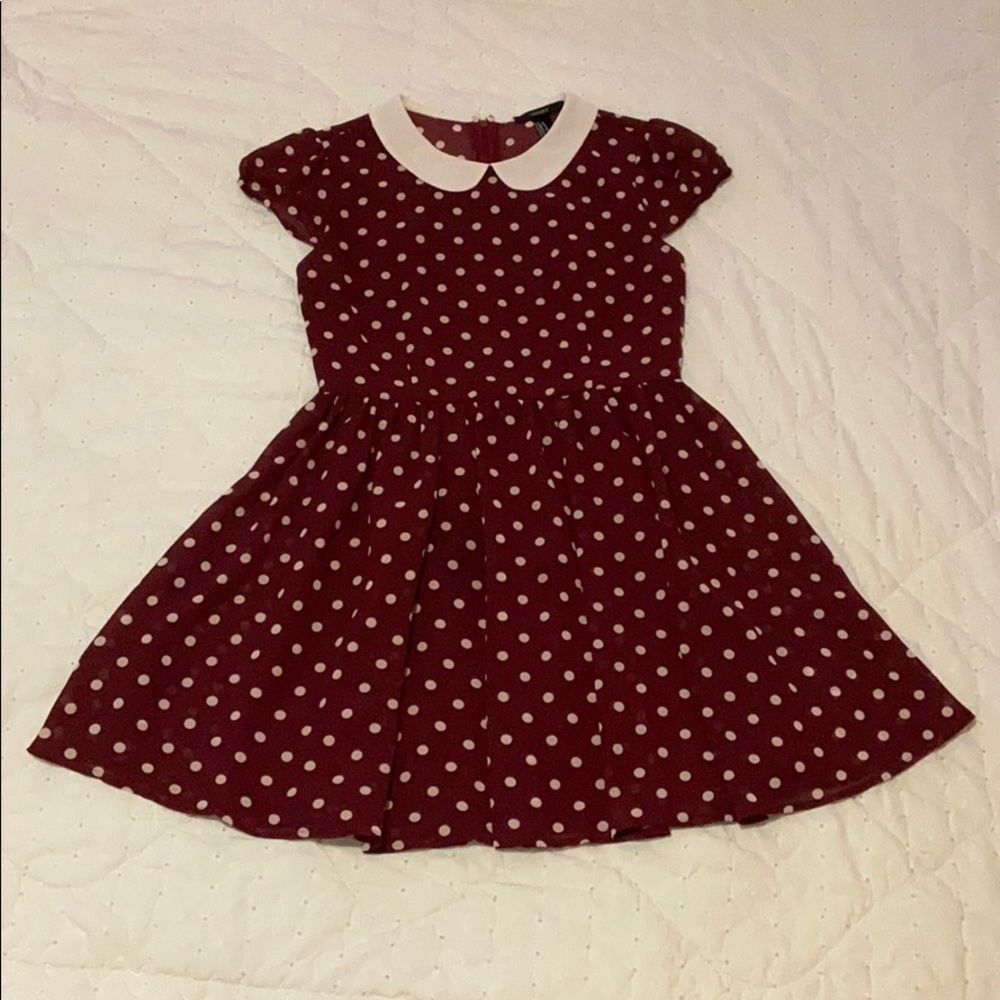 vintage red & white polka dot dress